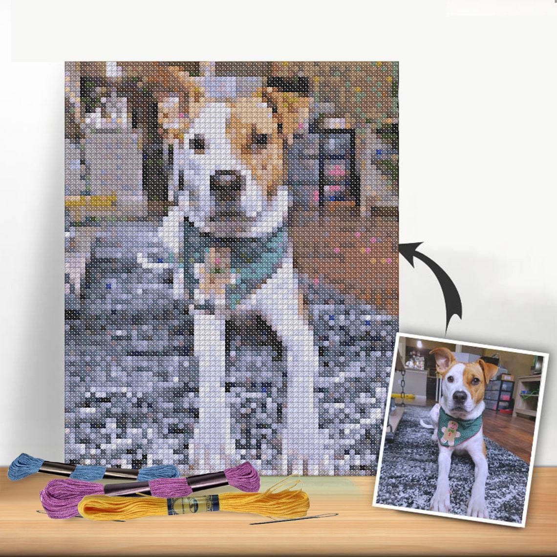 Custom Cross Stitch Tapestry Kit | Just Upload Your Photo! - Cross Stitched