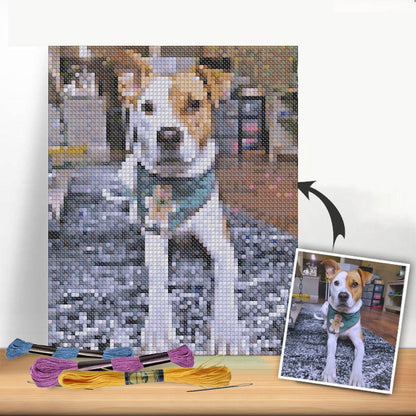 Custom Cross Stitch Tapestry Kit | Just Upload Your Photo! - Cross Stitched